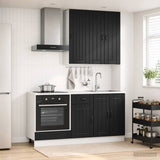 Kitchen Unit LUCCA 5 pcs Black Engineered Wood 3438266