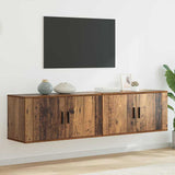Wall-mounted TV Cabinet Set 2 pcs Old Wood 80 x 34.5 x 40 cm 3415569