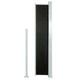 Patio Retractable Side Awning 160x300 cm Black 317880