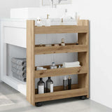 Narrow Storage Trolley 4 Tier Artisian Oak Engineered Wood 855267