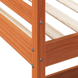 Loft Bed without Mattress Wax Brown 90x200 cm Solid Wood Pine 842853
