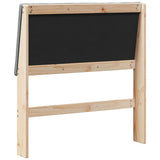 Upholstered Headboard Dark Grey 90 cm Solid Pine Wood 879415