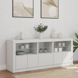 Sideboard with LED Lights White 162x37x67 cm 3208995