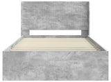 Bed Frame with Storage and Headboard Concrete Grey 90 x 190 cm 3413904