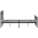Metal Bed Frame without Mattress Sonoma Oak 160x200 cm 3325097