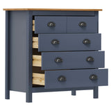 Sideboard Hill Grey 79x40x80 cm Solid Pine Wood 288917