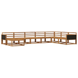 Outdoor Sofa Set 8 pcs Natural Solid Acacia Wood 3382792