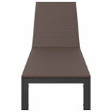 Sunbed Reclining 1-person Brown 206 x 62.5 x 74 cm Poly Rattan 42004128