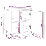 Bedside Cabinets 2 pcs Black 40x34x45 cm Solid Wood Pine 818284
