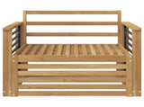 Outdoor Sofa Solid Acacia Wood White 3439146