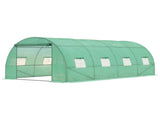 Walk-in Polytunnel Greenhouse, Outdoor Garden Tunnel Greenhouse Tent with Zipped Roll-Up Door and 8 T3398P317732