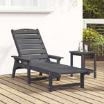 Sun Lounger Light Grey 73.5 x 92 x 90cm HDPE 42006640