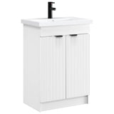 Bathroom Furniture Set White 56 x 37.5 x 81 cm Engineered Wood 3404144