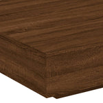 ZNTS Coffee Table with LED Lights Brown Oak 100x100x31 cm 836608