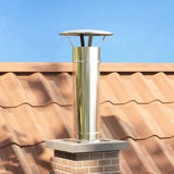 Chimney Extension Silver 35 x 35 x 82 cm Stainless Steel 42008449