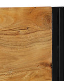 Headboard 140 cm Solid Wood Acacia and Iron 4017551