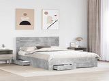 Bed Frame with Drawer with Headboard Manual Engineered Wood 3411646