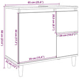 Sink Cabinet Old Wood 65x33x60 cm Engineered Wood 857120
