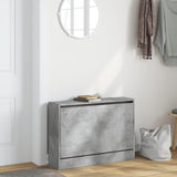 Shoe Cabinet Concrete Grey 80x21x57 cm Engineered Wood 839913