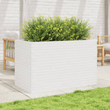 Garden Planter White 110x60x68.5 cm Solid Wood Pine 3282505