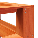 Bookcase Headboard L-Shaped Wax Brown 140 cm Solid Wood Pine 859282