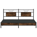 Bed Frame without Mattress Smoked Oak 160x200 cm Engineered Wood 4106893