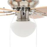 Ornate Ceiling Fan with Light 82 cm Light Brown 50536