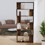 ZNTS Book Cabinet/Room Divider Smoked Oak 80x24x192 cm Engineered Wood 816059