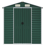 Garden Shed Green 191x810x198 cm Galvanised Steel 3188239