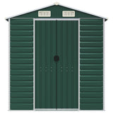 Garden Shed Green 191x810x198 cm Galvanised Steel 3188239