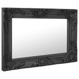 Wall Mirror Black Wood, glass, engineered wood 60x40 cm 320331