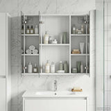 Bathroom Mirror Cabinet White 70 x 14.5 x 70 cm Engineered wood 889087