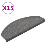 Stair Mats 15 pcs 65x24x4 cm Dark Grey Half Round Large 322369