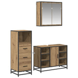 Bathroom Furniture Set 3 pcs Artisan Oak Engineered Wood 3402525