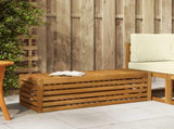 Outdoor Stool Bench Natural 115 x 43 x 37 cm Solid Acacia Wood 900687
