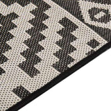 Outdoor Flatweave Rug 200x280 cm Black Stripes 340854