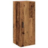 Wall Mounted Cabinet Old Wood 34.5x34x90 cm Engineered Wood 857334