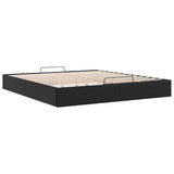Ottoman Bed Frame without Mattress Black Super King Faux Leather 3310831