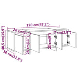 TV Cabinet Sonoma Oak 120x30x40.5 cm Engineered Wood 809578