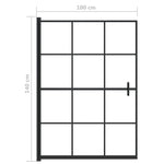 ZNTS Shower Enclosure ESG 100x140 cm Black 150747