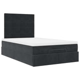 Ottoman Bed with Mattresses Black 120x200cm Velvet 3313465