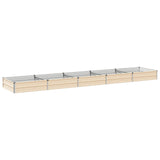 Raised Garden Bed Ivory 400 x 80 x 24 cm cold-rolled steel 8006513