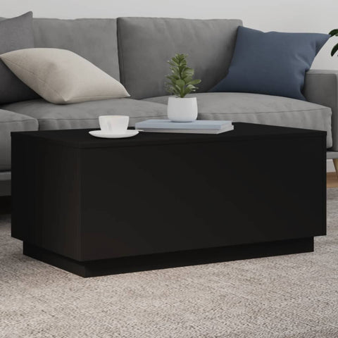 ZNTS Coffee Table with LED Lights Black 90x50x40 cm 839876