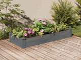 Garden Raised Bed with Liner Grey 120x45x25 cm Solid Wood Fir 364288