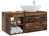 Bathroom Furniture Set 2 pcs Old Wood Engineered Wood 3403918
