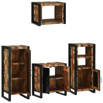 Bathroom Furniture Set 4 pcs Multicolour Solid Reclaimed Wood 3305675