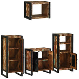 Bathroom Furniture Set with Drawer 4 pcs Solid Reclaim Wood 3305677