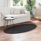 Area Rugs Oval HUARTE Anthracite 150 x 80 cm 100% Polyester 4103607