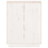 Shoe Cabinet White 60x35x80 cm Solid Wood Pine 813531