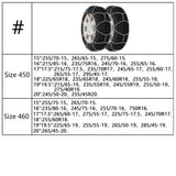 Car Tyre Snow Chains 2 pcs 16 mm SUV 4x4 Size 400 210608